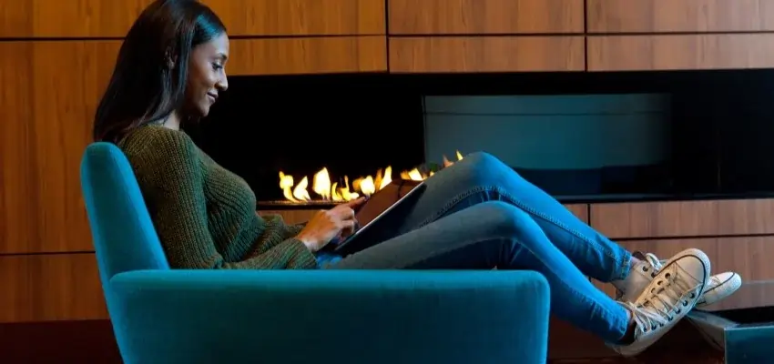 Gas Fireplace Embers in Surrey